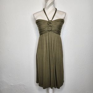 Milkweed Strapless Braid Knit Dress Olive Green Dress Size M
